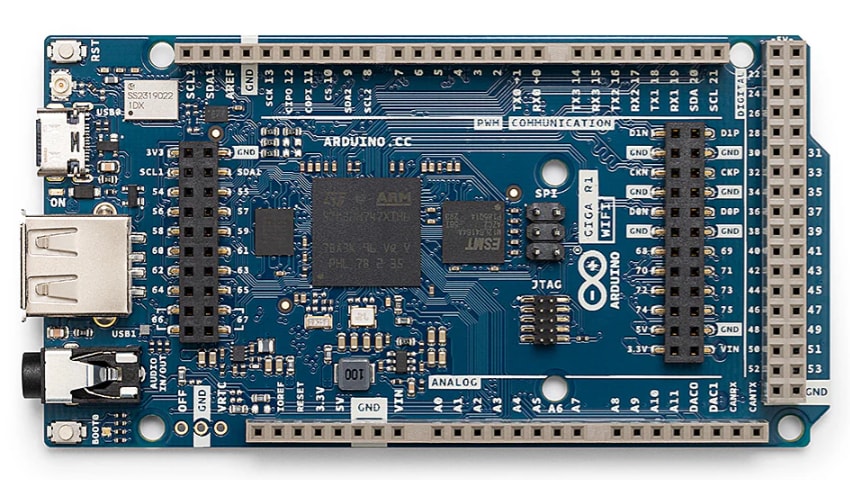 Technische Zeichnung - Arduino Giga-Display-Shield-Bündel